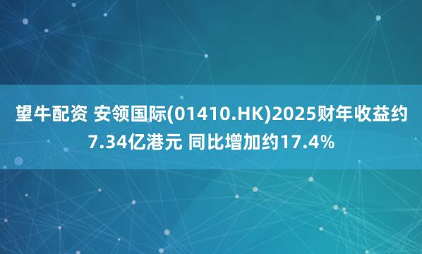 望牛配资 安领国际(01410.HK)2025财年收益约7.34亿港元 同比增加约17.4%